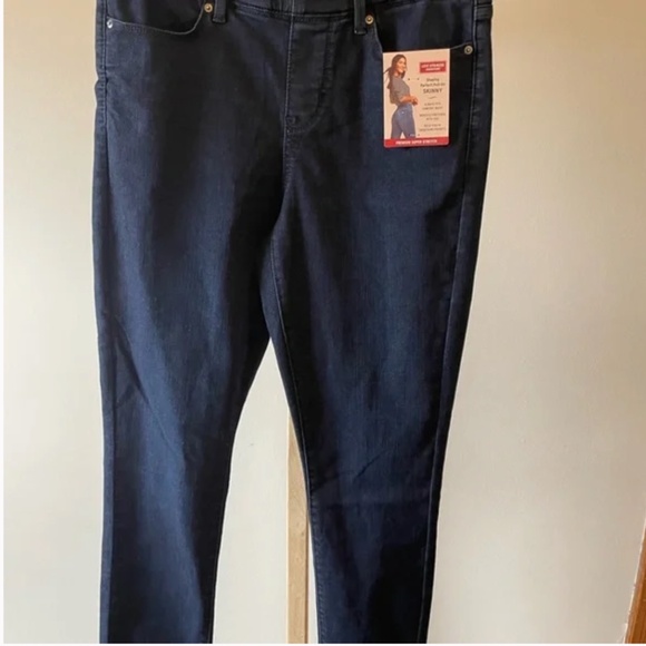 Levi Strauss Signature Women's Shaping Perfect Pull On Skinny Jeans, Blue, 6 - Picture 4 of 5
